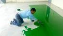 永沁油漆工程 - 竹科公司耐磨地坪施工 中塗完成後鏝塗epoxy面漆